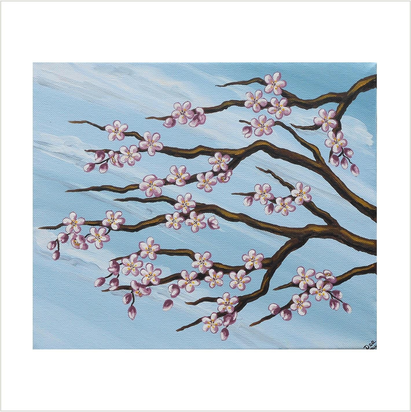 1420x1421 Cherry Blossom Tree Drawing Unique Pink Cherry Blossom Painting