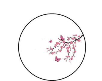 340x270 Cherry Blossom Tree Easy Cross Stitch Pattern Whimsical Etsy