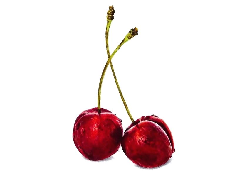 800x600 How To Draw Cherries Step