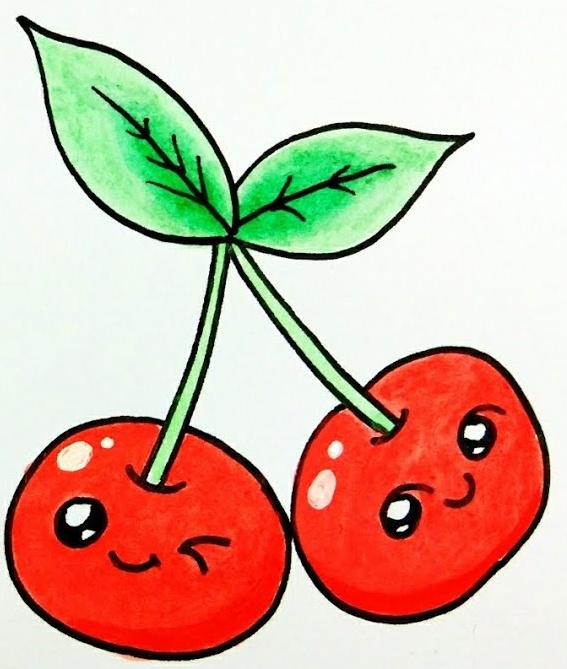 567x669 Cherry Drawing Pic Drawing Skill