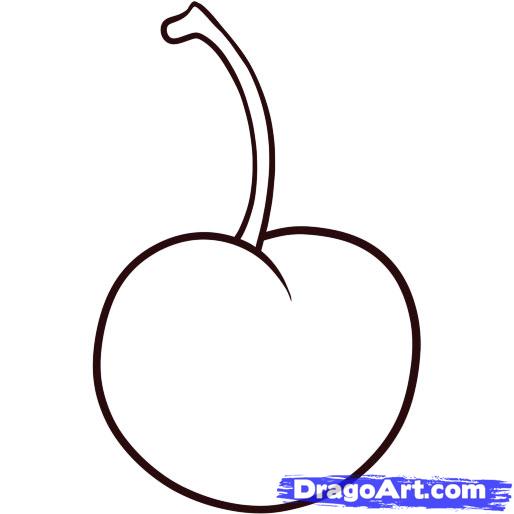 514x514 Step How To Draw A Cherry