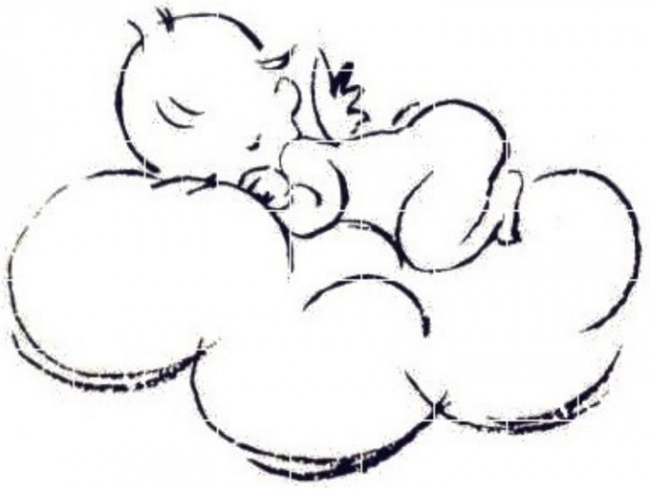 720x541 Cherub Drawing Cloud For Free Download