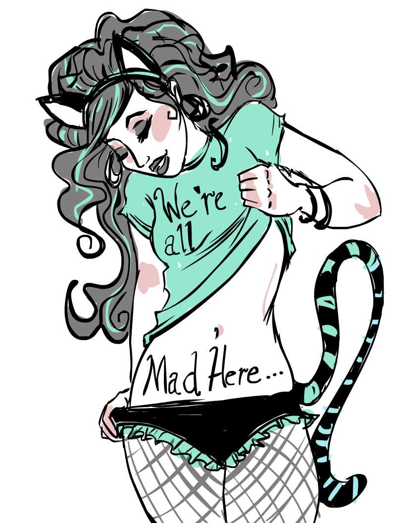 816x1056 Girls Drawing Girls Cheshire Cat