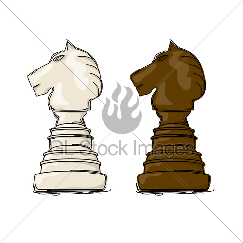 500x500 Chess Knight Gl Stock Images