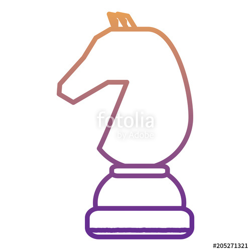 500x500 Knight Chess Piece Over White Background Vector Illustration