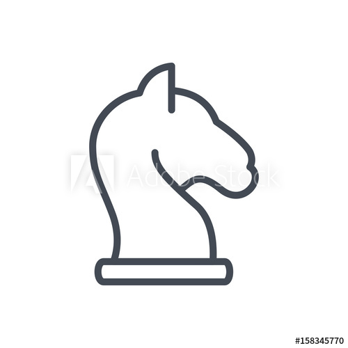 500x500 Business Startup Knight Chess Horse Line Icon