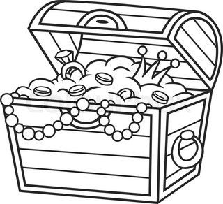 320x292 Cartoon Treasure Chest Vector Clip Art Illustration