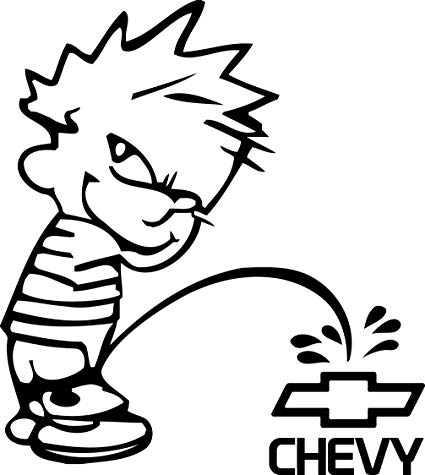 425x475 Calvin Peeing On Chevy Bowtie And Text Everything Else