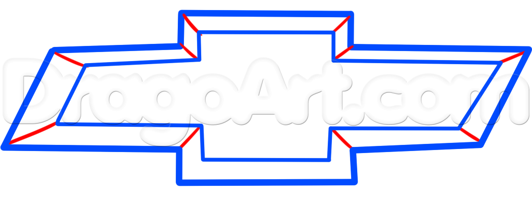 1050x404 How To Draw The Chevy Logo, Step