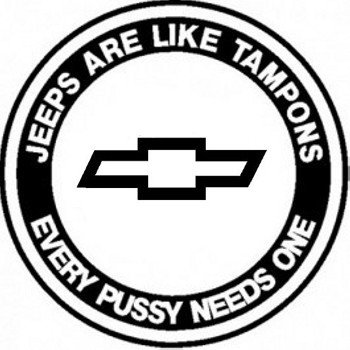 350x350 Jeeps Are Like Tampons Decal