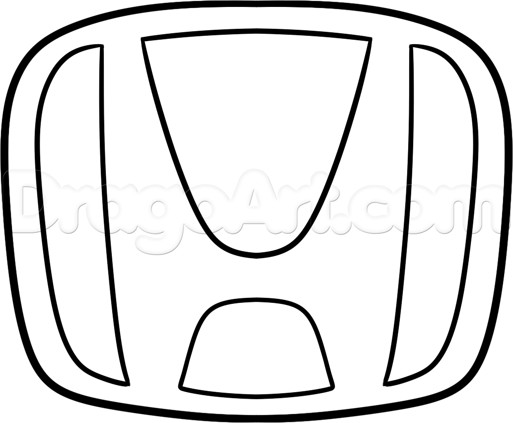 1033x852 Learn How To Draw The Honda Logo, Symbols, Pop Culture, Free Step