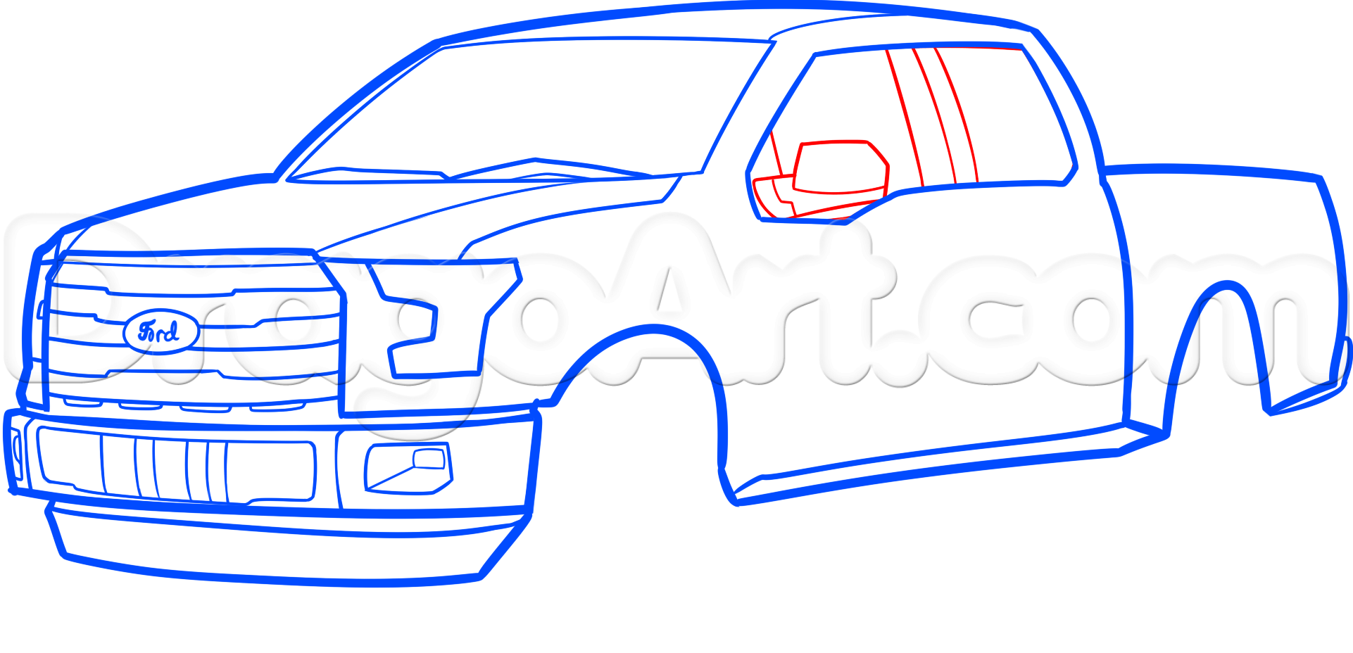 1922x928 How To Draw An F Ford Pickup Truck, Step