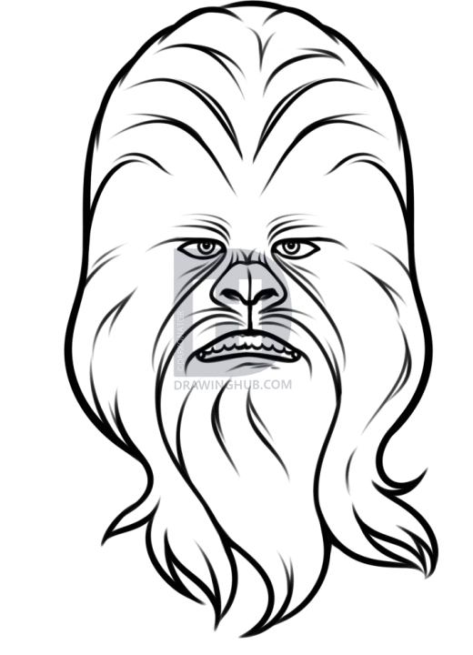 520x720 how to draw chewbacca easy, step