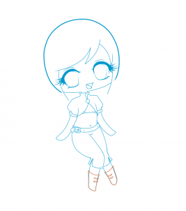 267x302 How To Draw Chibi Girls, Step