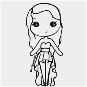 306x306 Chibi Anime Coloring Pages Wonderfully Chibi Girl Color Me