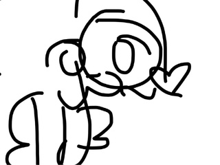 320x240 Chibi Cat Drawn Blindfolded