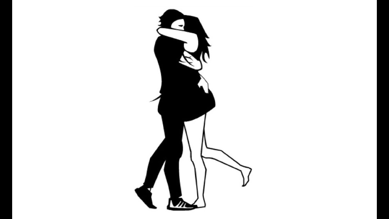 1280x720 How To Draw A Hugging Couple Kak Narisovat Obiatiia