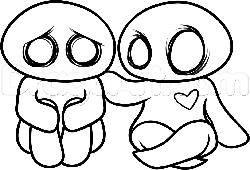 1064x723 How To Draw An Emo Couple, Step