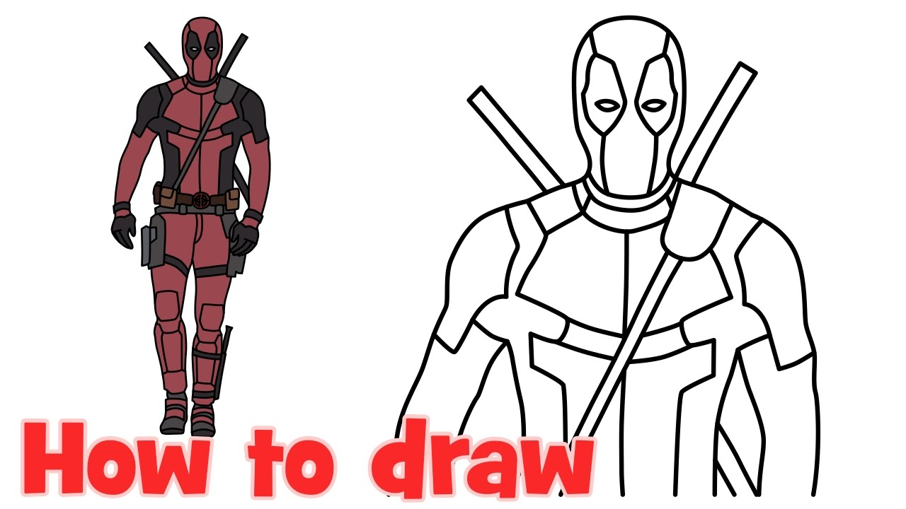 1280x720 Easy To Draw Superheros Chibi Deadpool Drawing At Getdrawings