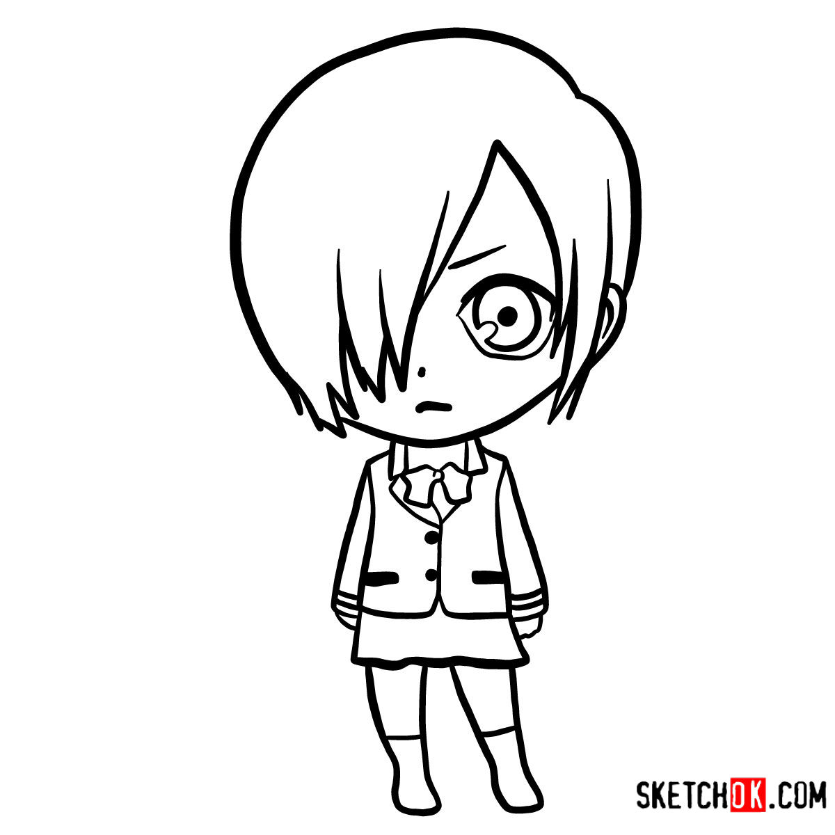 1200x1200 how to draw touka kirishima chibi tokyo ghoul