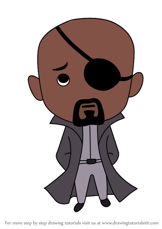 567x800 learn how to draw chibi nick fury