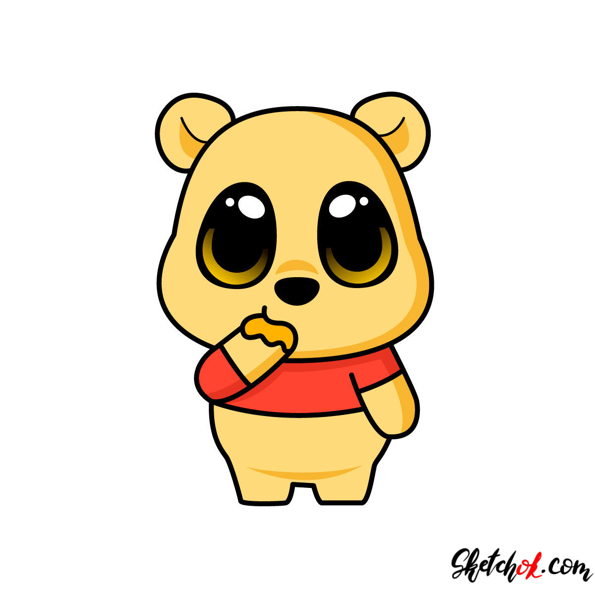 1200x1200 How To Draw Chibi Pooh Bear