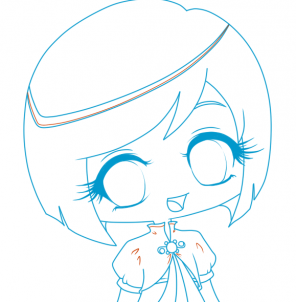 296x302 How To Draw Chibi Girls, Step