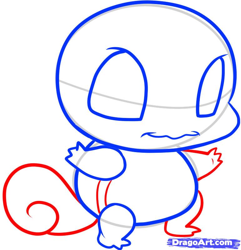771x799 How To Draw Chibi Squirtle, Squirtle, Step