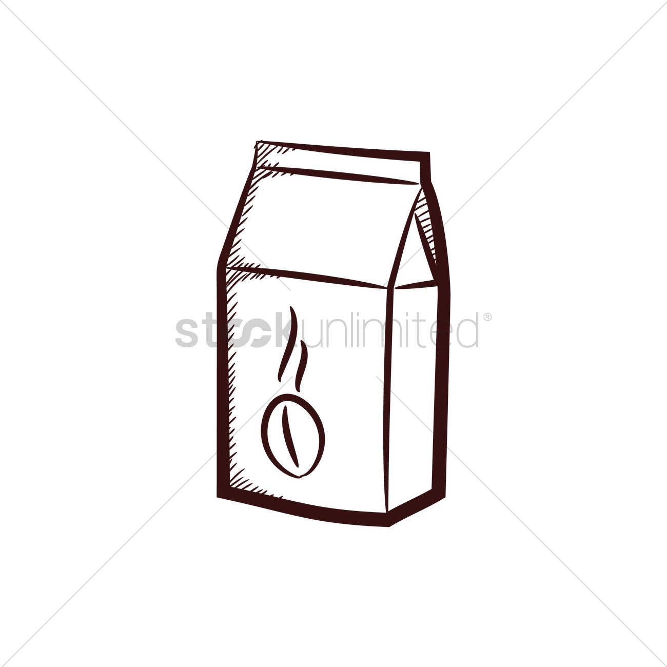 1300x1300 Coffee Bean Paper Bag Vector Image