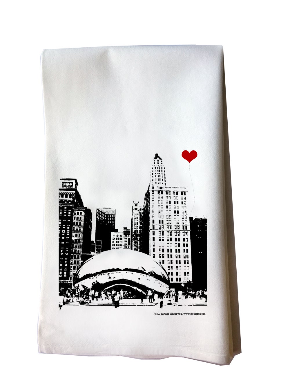 1000x1333 Noteify Chicago Bean Tea Towel
