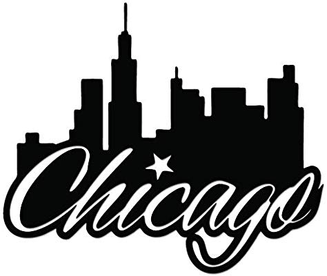 474x400 Chicago City Skyline Vinyl Decal Sticker For Vehicle