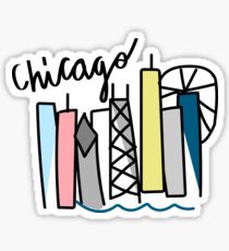 210x230 Chicago Drawing Stickers Redbubble