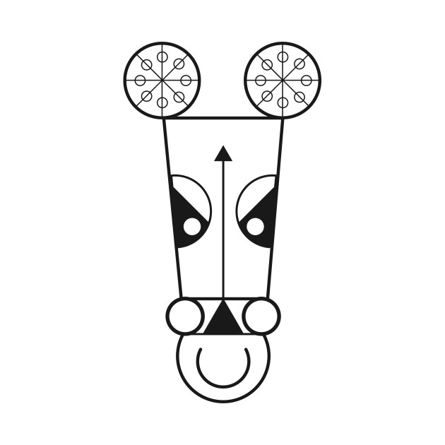 630x630 Chicago Bull Geometric Art On Black