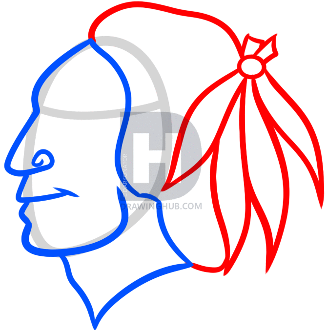 670x682 how to draw the chicago blackhawks, step