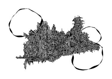 375x265 Abstract Chicago Subway Drawing