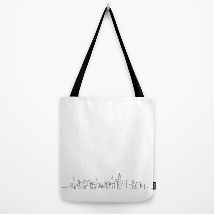 700x700 Chicago Skyline Drawing Tote Bag