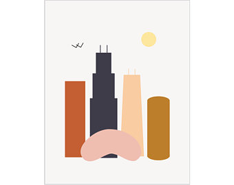 340x270 Chicago Drawing Etsy