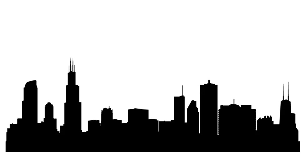 981x506 Simple Chicago Skyline Drawing