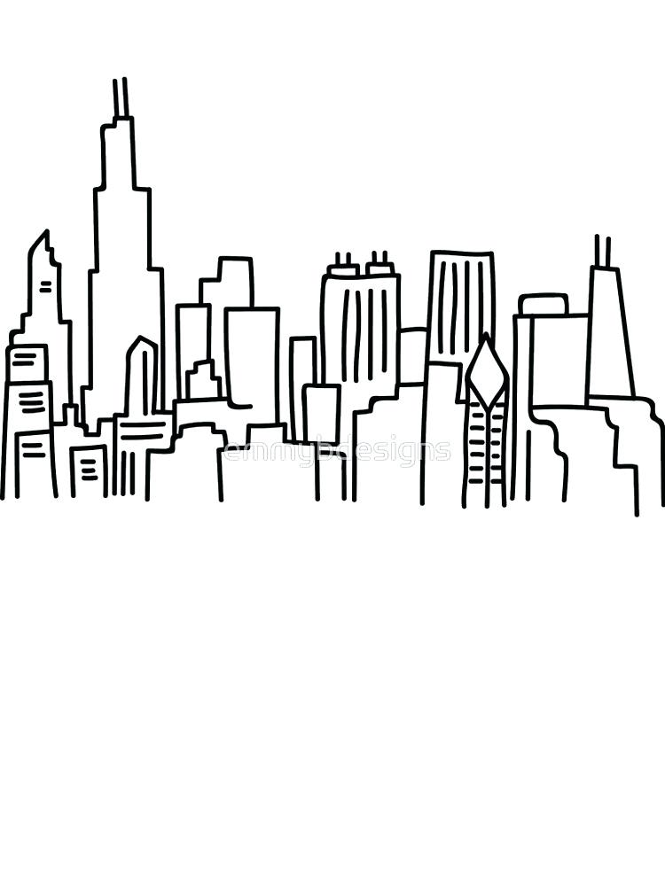 Chicago Skyline Drawing | Free download on ClipArtMag