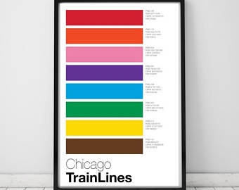 340x270 Chicago Line Drawing Etsy