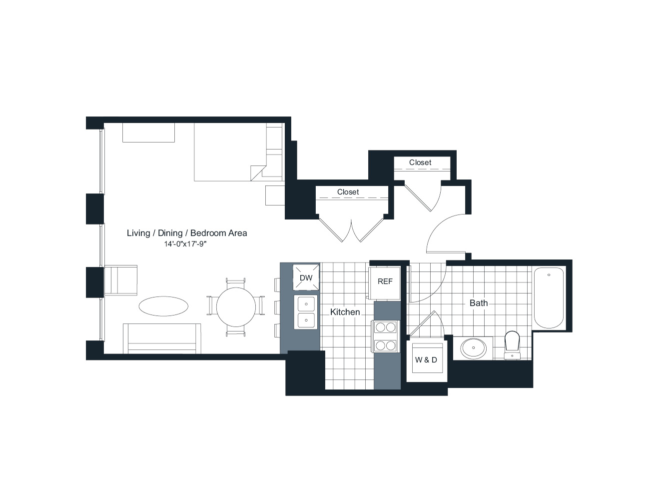 1333x1000 Floor Plans Of Echelon Chicago In Chicago, Il