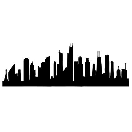 425x425 Huge Collection Of 'silhouette Chicago Skyline' Download More