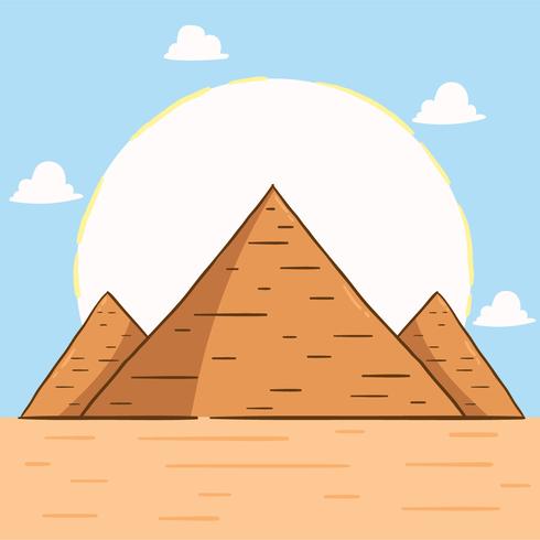 490x490 Hand Drawn Pyramids Vector