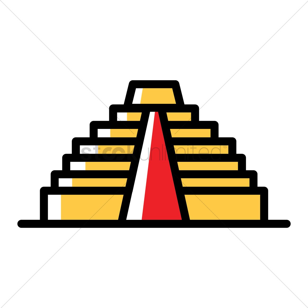 1300x1300 Chichen Itza Vector Image