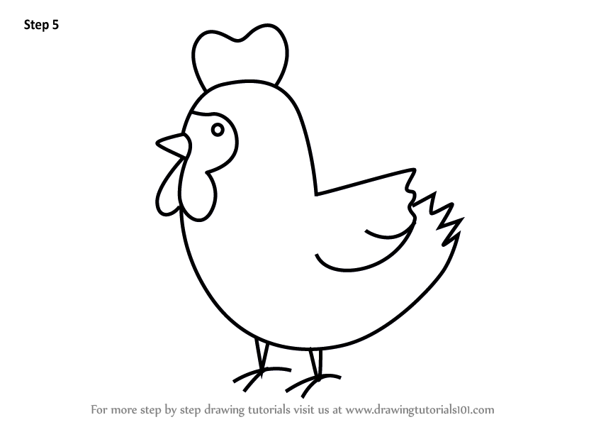 848x602 Learn How To Draw A Chicken For Kids