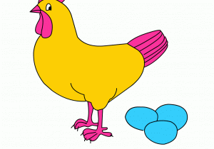 300x210 Chicken Drawing For Kids And Chicken Drawing For Kids