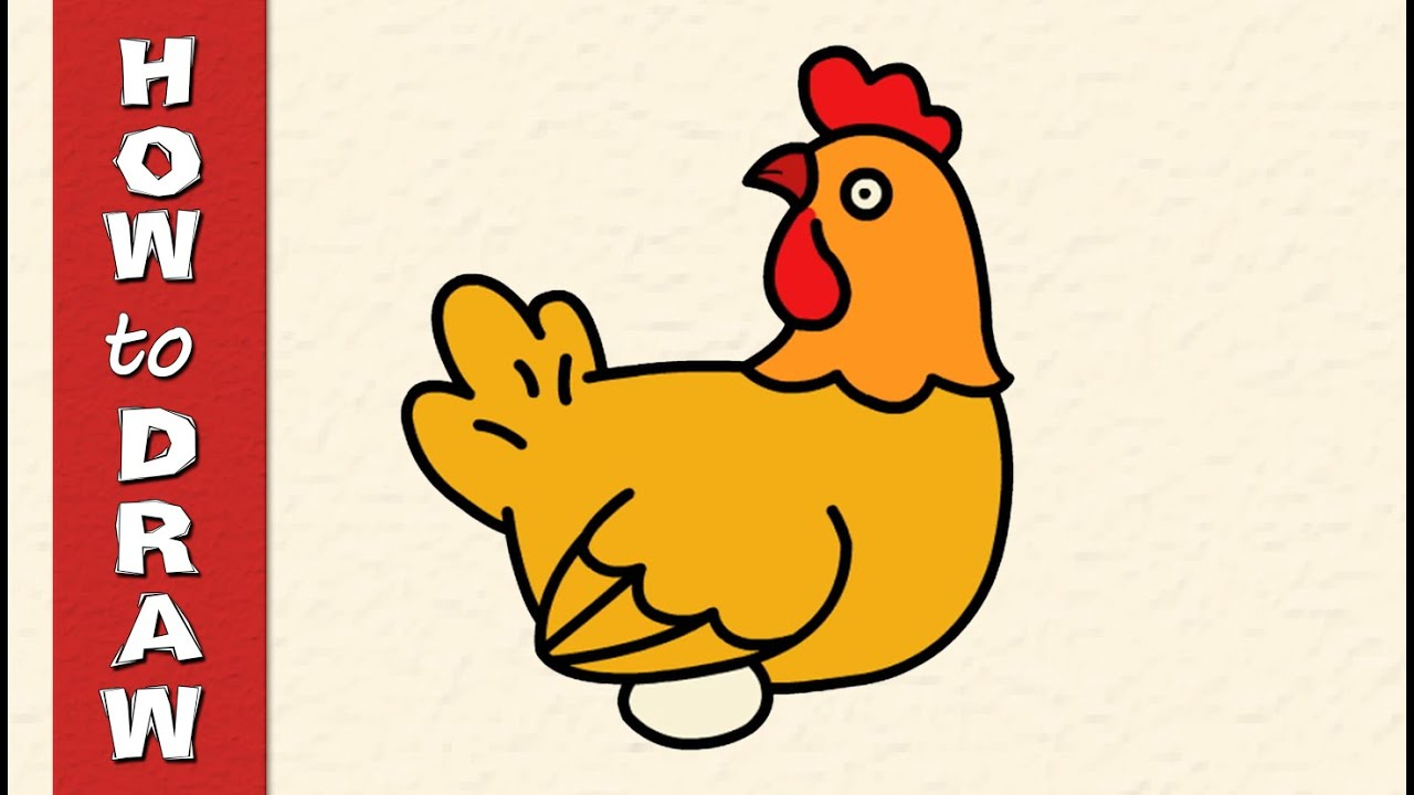 1280x720 Chicken Drawing For Kids And Kids Drawing Tutorial How To Draw