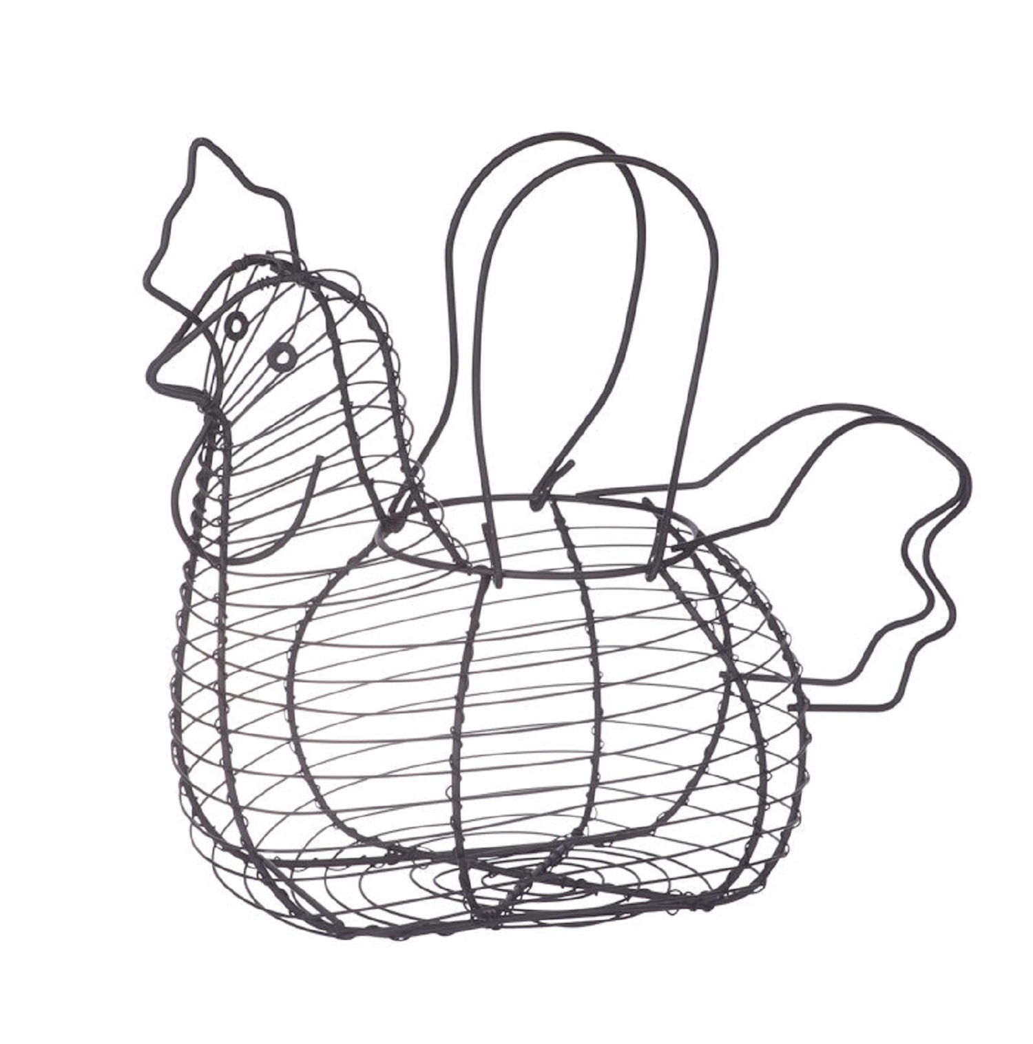 1500x1516 New Davis + Waddell Black Chicken Egg Basket Wire Storage Rack