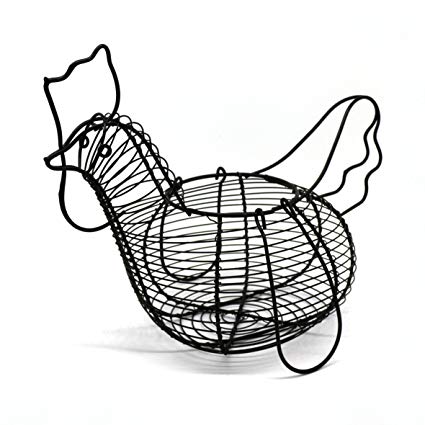 425x425 Cvhomedeco Chicken Shaped Metal Wire Egg Collecting