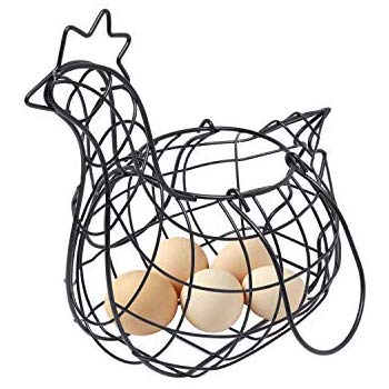 350x350 Metal Wire Farmhouse Chicken Egg Storage Basket